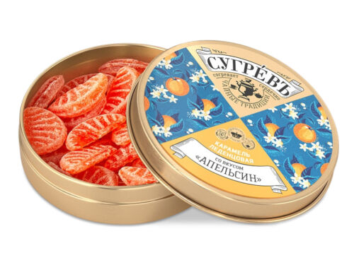 Карамель леденцовая со вкусом апельсина в банке 1 Карамель леденцовая со вкусом апельсина в банке 1