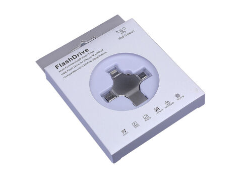 USB 3.0-флешка на 32 Гб 4-в-1 с разъемами Micro USB, Type-C и Li 4
