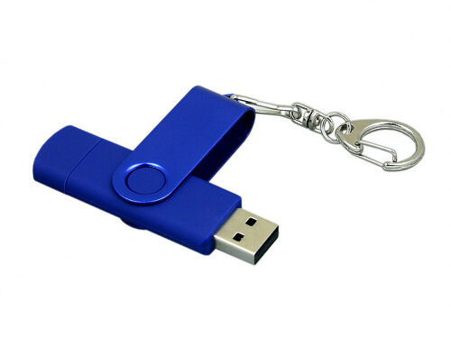 USB 2.0- флешка на 64 Гб с поворотным механизмом и дополнительны 3