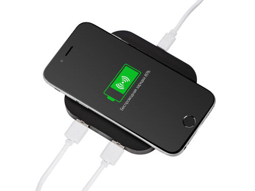 Беспроводная зарядка «Tile» с 2 USB-A, 5 Вт 1