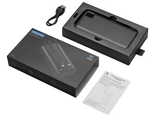 Внешний аккумулятор со встроенными кабелями «Фрэйм Про», быстрая 6