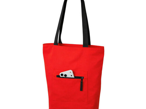 Сумка на молнии Zipper Neo из хлопка 280 г c карманом на молнии  6