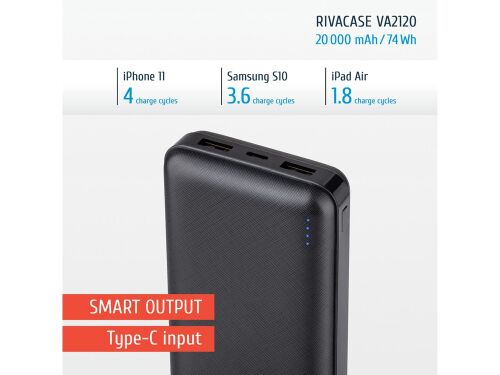 Внешний аккумулятор VA2120, 20000 mAh 6