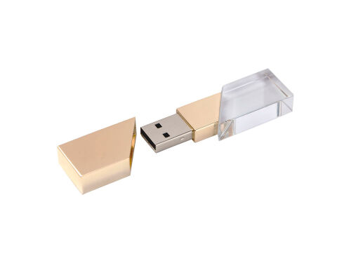 USB 2.0- флешка на 4 Гб кристалл в металле 2