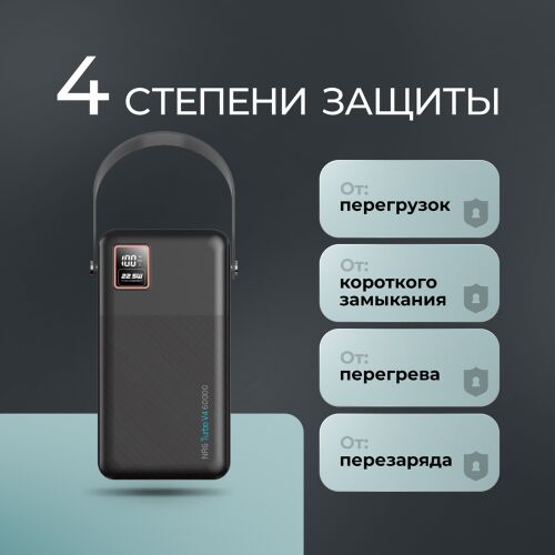 Внешний АКБ NRG Turbo V4 60000 мА-ч, дисплей 4