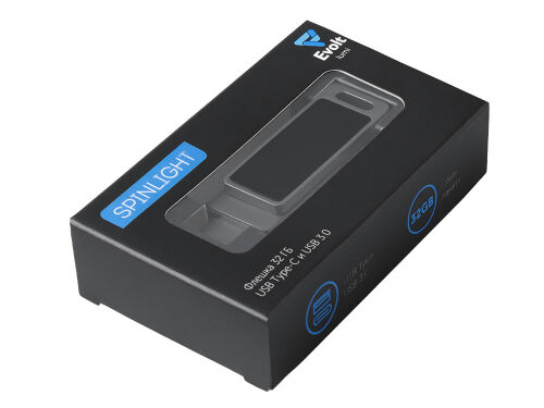 USB3.0/ Type-C флешка 2в1 на 32 ГБ «Спинлайт» с подсветкой 6
