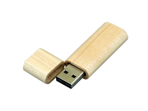 USB 2.0- флешка на 64 Гб эргономичной прямоугольной формы с окру 2