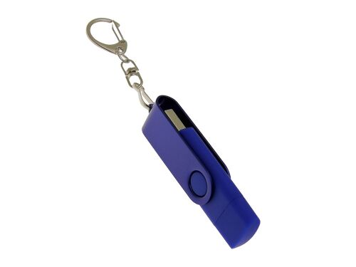 USB 2.0- флешка на 8 Гб с поворотным механизмом и дополнительным 2