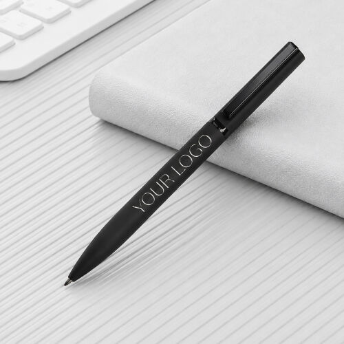 Ручка шариковая металлическая «Siegfried Silver» soft-touch с зеркальным слоем