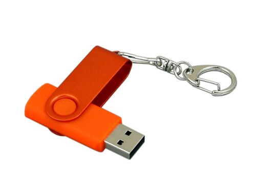 USB 2.0- флешка промо на 16 Гб с поворотным механизмом и однотон 3