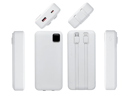 Внешний аккумулятор со встроенными кабелями «Фрэйм Про», быстрая 2