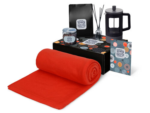 Подарочный набор «Re:y. Vive» с пледом, френч-прессом и кофе 1