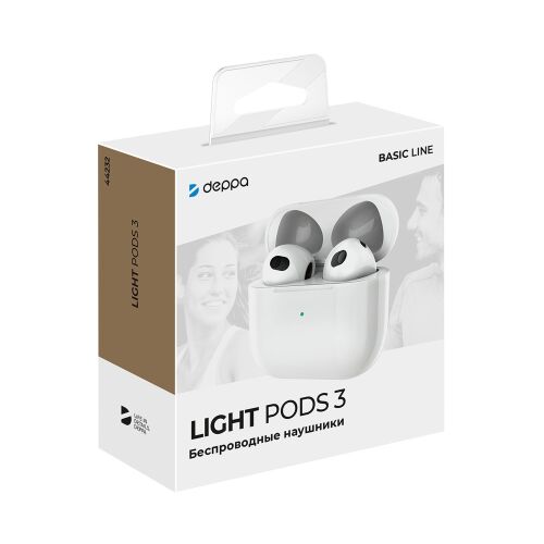 Беспроводные наушники с микрофоном Light Pods 3 , TWS, BT 5.4, 3 4