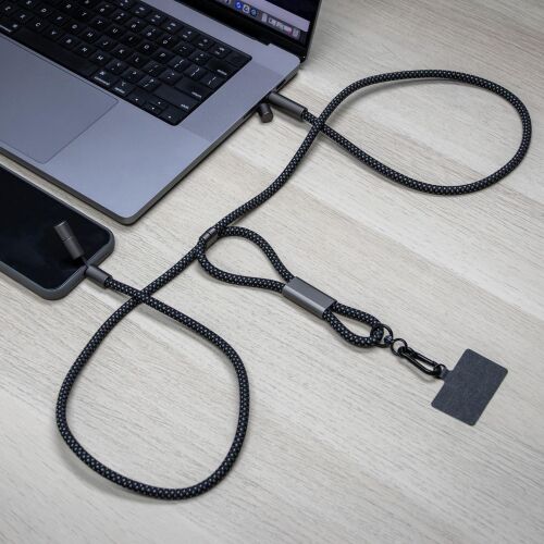 Шнурок-держатель для телефона с зарядным кабелем USB-C на USB-C/ 7