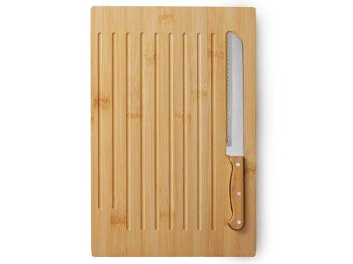 Разделочная доска из бамбука «Круста» с хлебным ножом 1