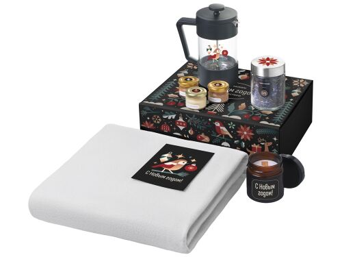 Подарочный набор «Re:Moments» с пледом, френчпрессом и медом 1