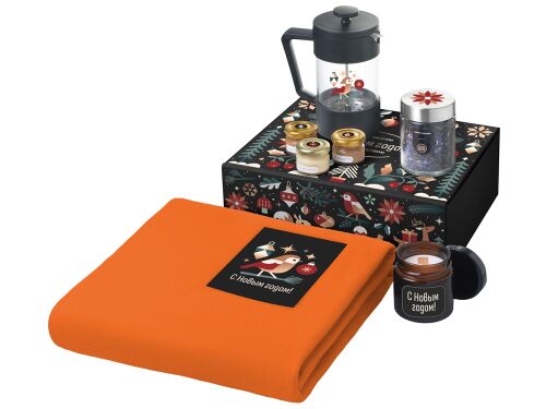 Подарочный набор «Re:Moments» с пледом, френчпрессом и медом 1