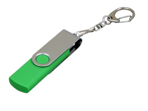 USB 2.0- флешка на 32 Гб с поворотным механизмом и дополнительны 1