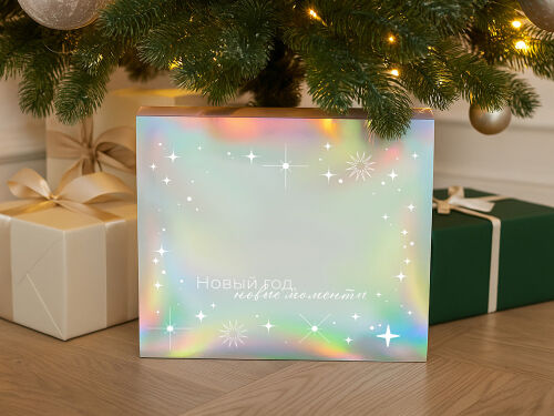 Подарочная коробка с голографическим шубером «Aurora», XL 3