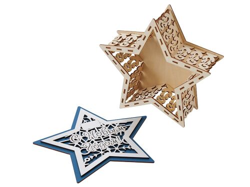 Шкатулка из фанеры в виде звезды «Asteris» 7