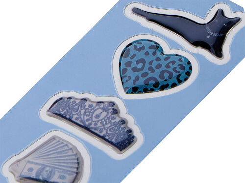 Сет объемных стикеров из эпоксидной смолы вертикальный 3