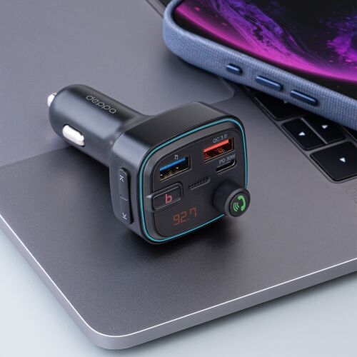 FM-трансмиттер Wave Pro, QC/PD, LED, 48Вт, ENC, Bass boost 6