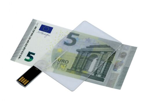 USB 2.0- флешка на 64 Гб в виде прозрачной пластиковой карты 2