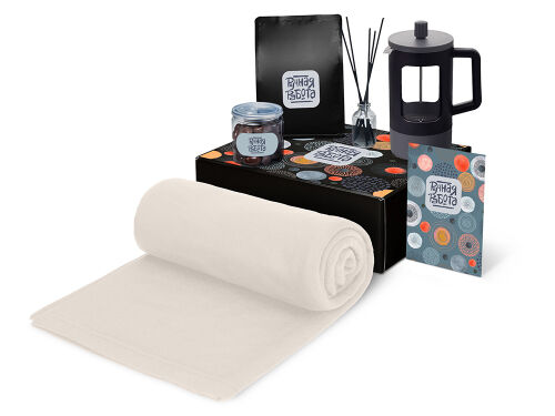 Подарочный набор «Re:y. Vive» с пледом, френч-прессом и кофе 1