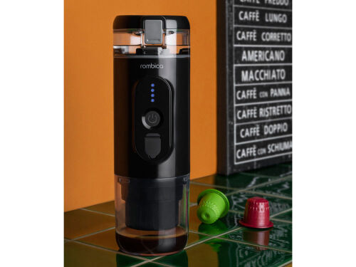 Портативная кофемашина с подогревом «Barista 2» с логотипом Romb 7 Портативная кофемашина с подогревом «Barista 2» с логотипом Romb 7