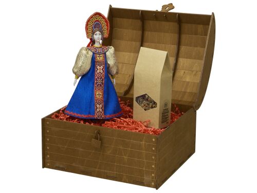 Подарочный набор: кукла фарфоровая, чай "Малина с мятой" 23
