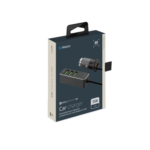АЗУ 1 USB + 3 USB для пассажиров, QC 3.0, 7Аa 5