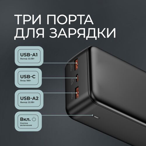 Внешний АКБ NRG Turbo V4 30000 мА-ч, дисплей 3