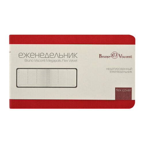 Еженедельник недатированный А6 «Мегаполис Вельвет» 2