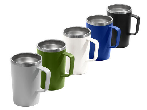 Стальная кружка с двойными стенками и порошковым покрытием «Tibe 5