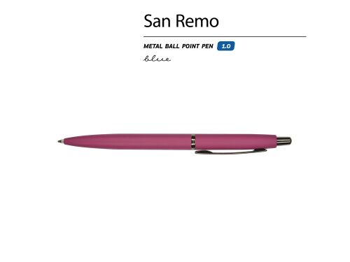Ручка металлическая шариковая «San Remo», софт-тач 2 Ручка металлическая шариковая «San Remo», софт-тач 2