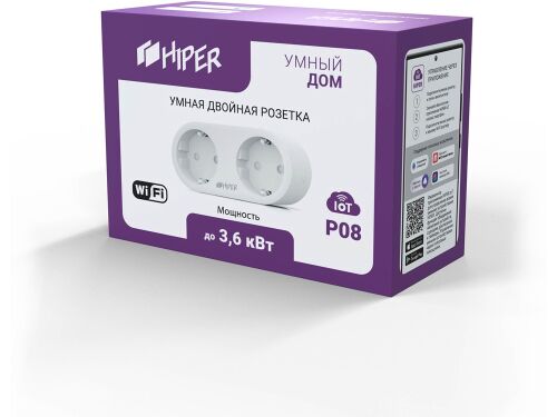 Умная двойная розетка «IoT P08» 3 Умная двойная розетка «IoT P08» 3