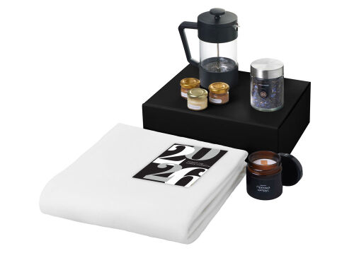 Подарочный набор «Re:Moments» с пледом, френчпрессом и медом 1