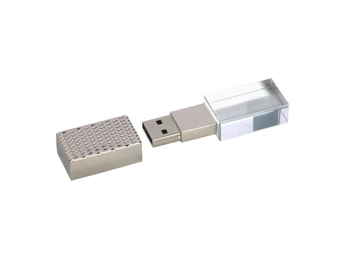 USB 2.0- флешка на 4 Гб кристалл в металле 2