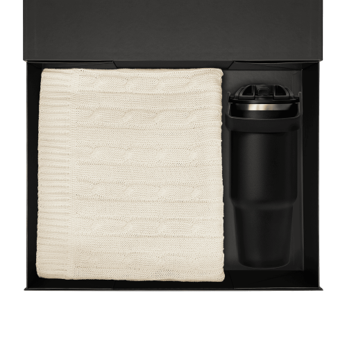 Подарочный набор Montana, черный (плед, термокружка) 2