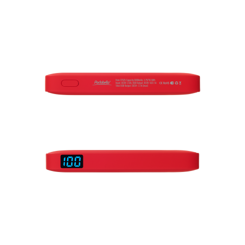 Внешний аккумулятор с подсветкой Анкор (Ancor) 5000 mAh, красный 4