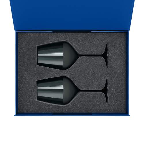 Подарочный набор 2 бокала для вина Эмеральд (Emerald) в синей ко 2