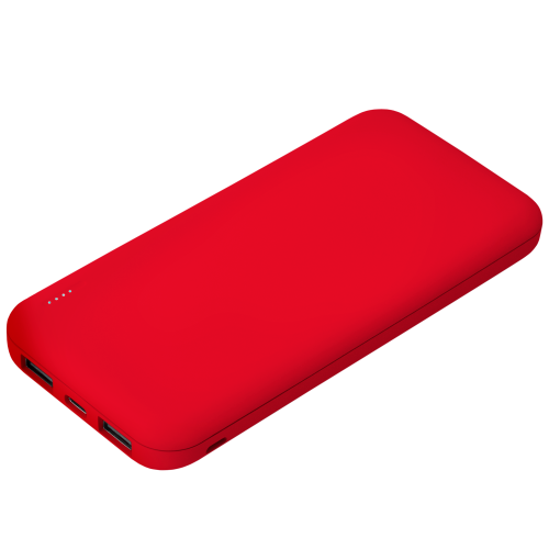 Внешний аккумулятор с подсветкой Luce 10000 mAh, красный 1 Внешний аккумулятор с подсветкой Luce 10000 mAh, красный 1