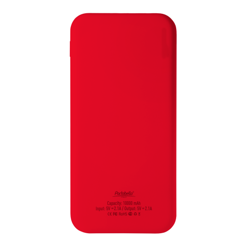Внешний аккумулятор с подсветкой Luce 10000 mAh, красный 3 Внешний аккумулятор с подсветкой Luce 10000 mAh, красный 3