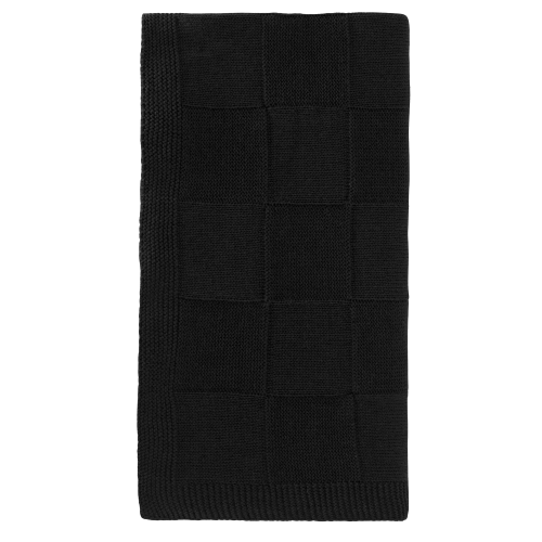 Плед Cella вязаный, черный (без подарочной коробки) 2