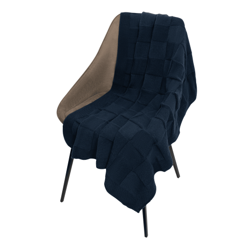 Плед Cella Soft вязаный, 160*90 см, синий 1 Плед Cella Soft вязаный, 160*90 см, синий 1