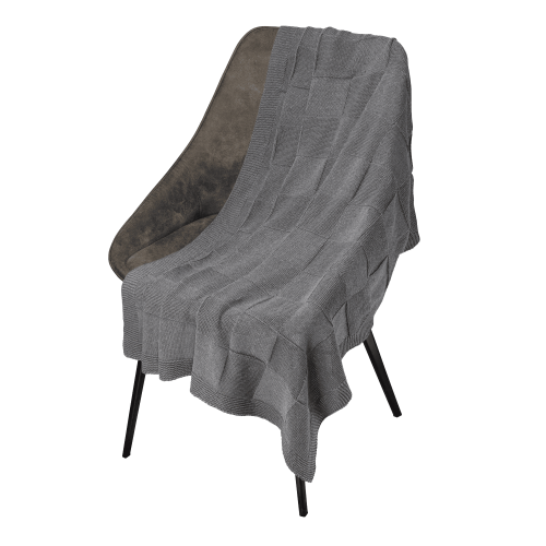 Плед Cella вязаный, серый (без подарочной коробки) 1