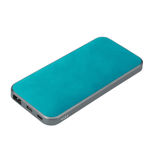 Внешний аккумулятор In Velour 10000 mAh, бирюзовый 1 Внешний аккумулятор In Velour 10000 mAh, бирюзовый 1
