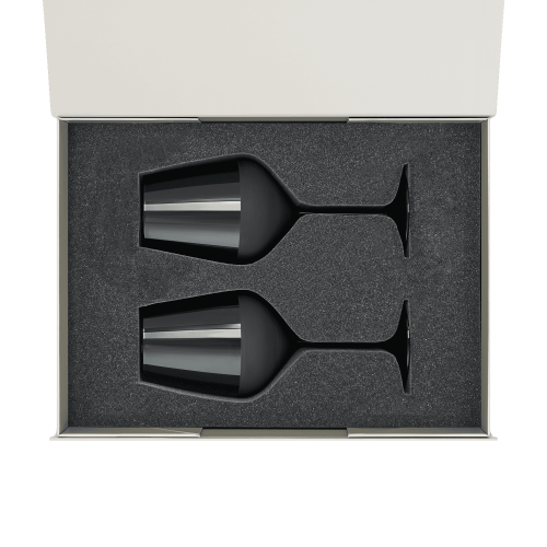 Подарочный набор 2 бокала для вина Эмеральд (Emerald) в серой ко 2