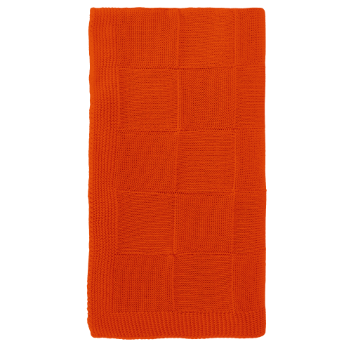 Плед Cella вязаный, оранжевый (без подарочной коробки) 2