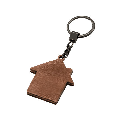 Брелок Дом (синий с золотом) 4